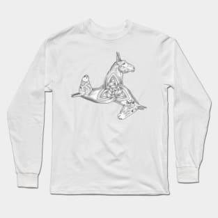 Long Ear Trio Mules and Donkey Long Sleeve T-Shirt